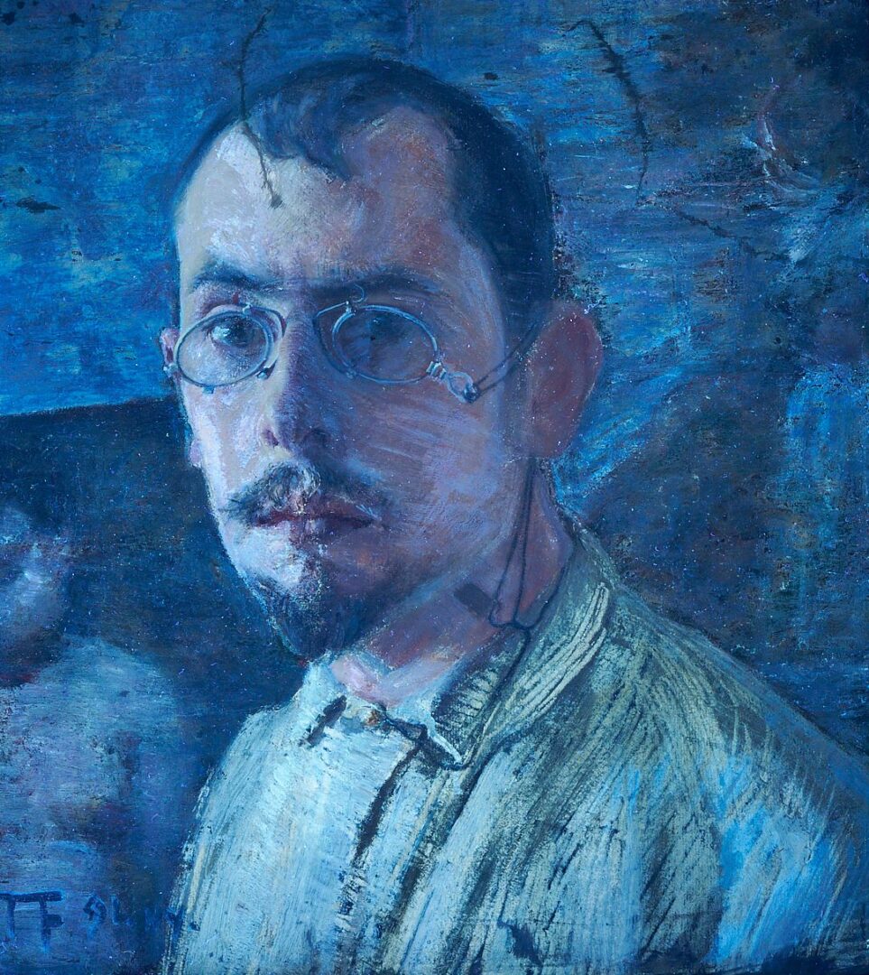 Lot 1053: Frederick Friis O/B Self Portrait