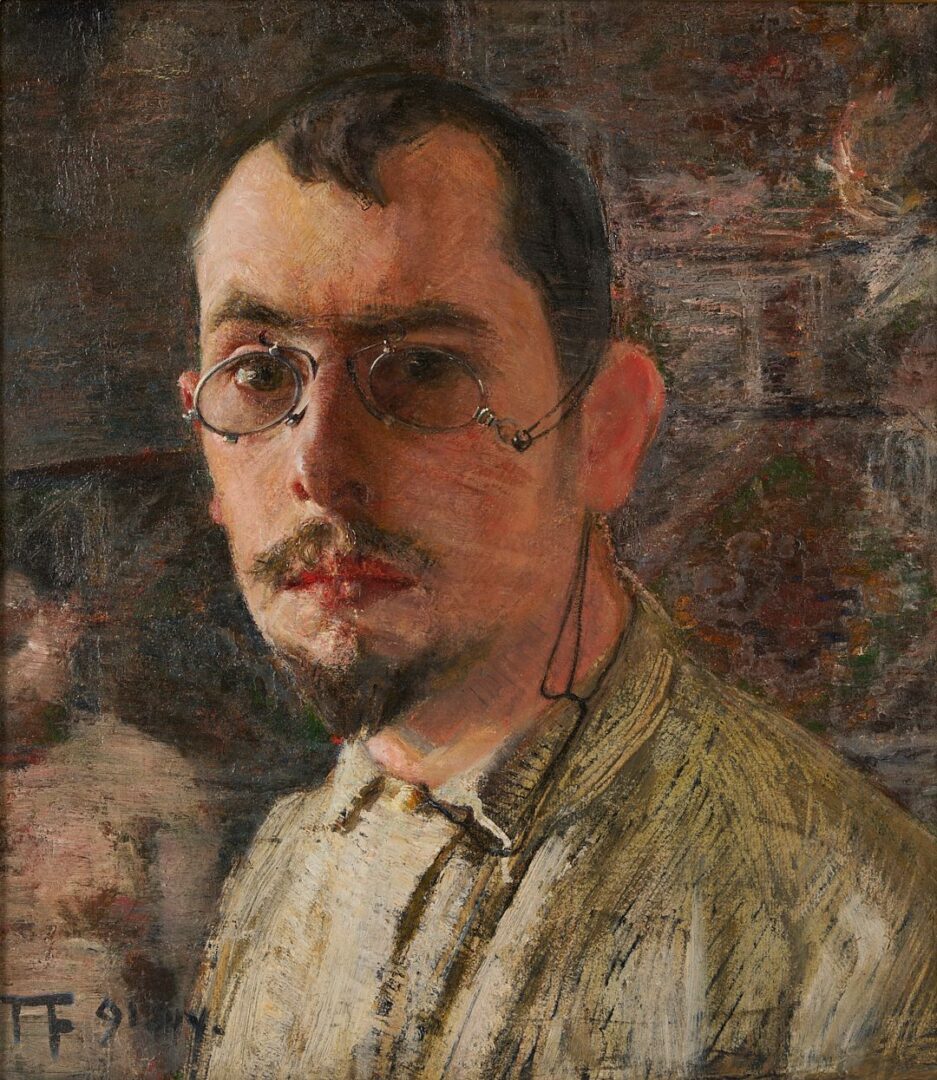 Lot 1053: Frederick Friis O/B Self Portrait