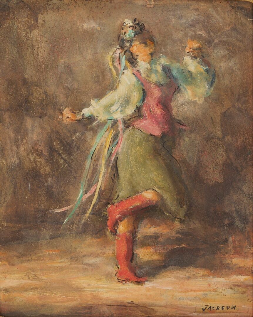 Lot 1054: Lee Jackson O/B Painting of a Dancer