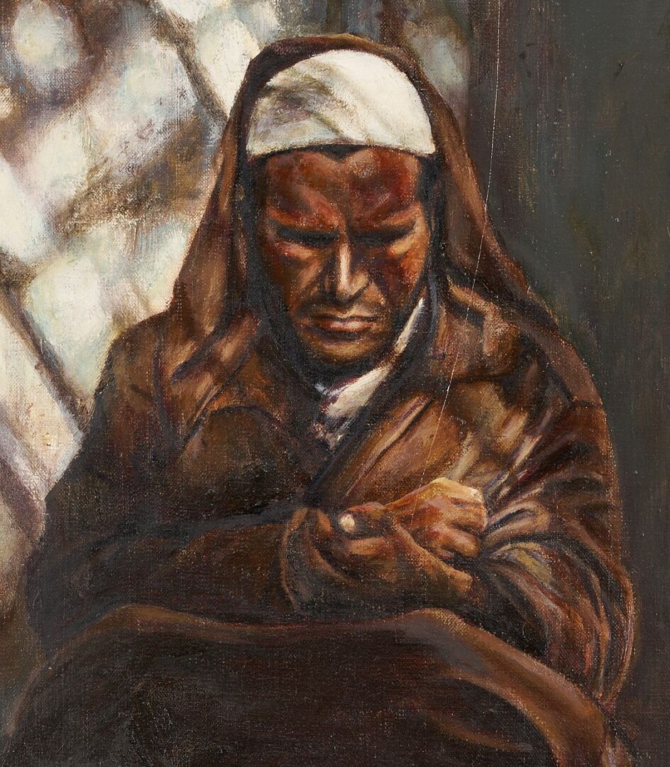 Lot 1056: Harry McCormick O/C Painting, The Blind Beggar