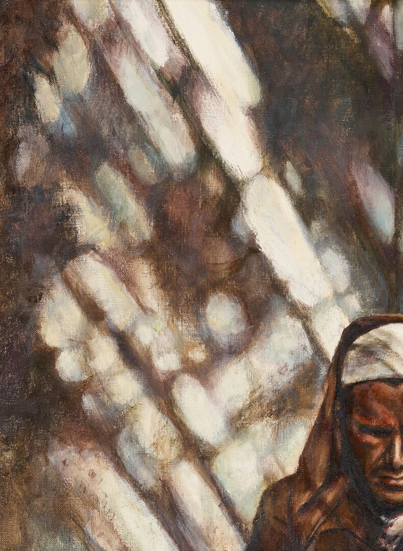 Lot 1056: Harry McCormick O/C Painting, The Blind Beggar