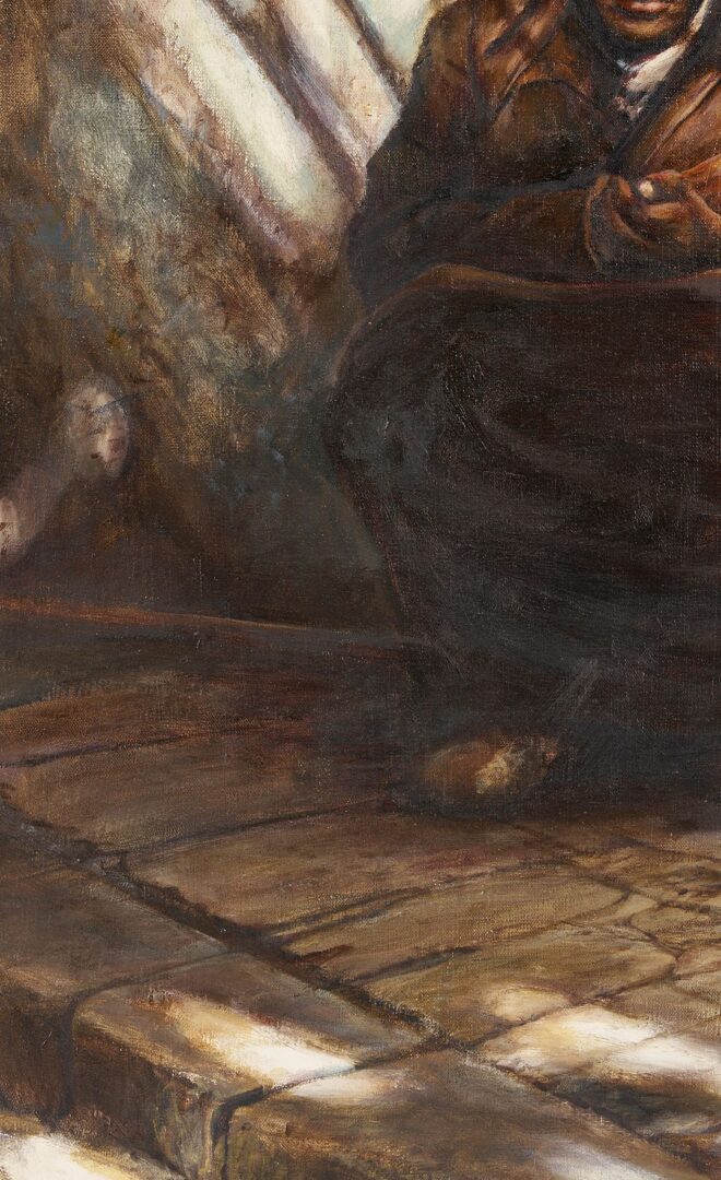 Lot 1056: Harry McCormick O/C Painting, The Blind Beggar