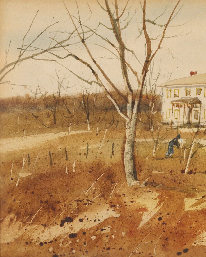 Lot 1058: Jack Deloney W/C Alabama Landscape Painting