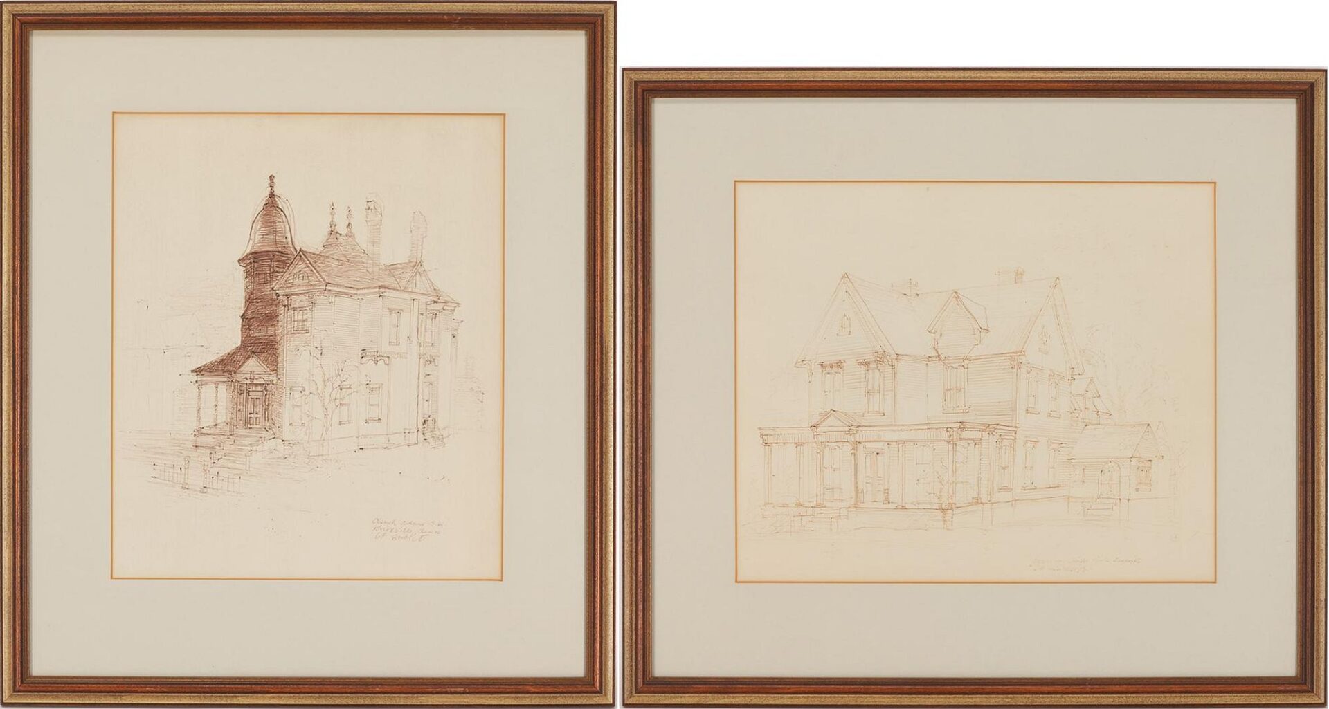 Lot 1059: 2 Carl Sublett Architectural Drawings of Historic Knoxville Houses