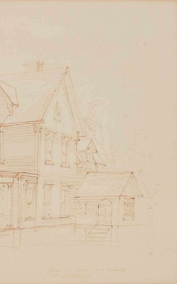Lot 1059: 2 Carl Sublett Architectural Drawings of Historic Knoxville Houses