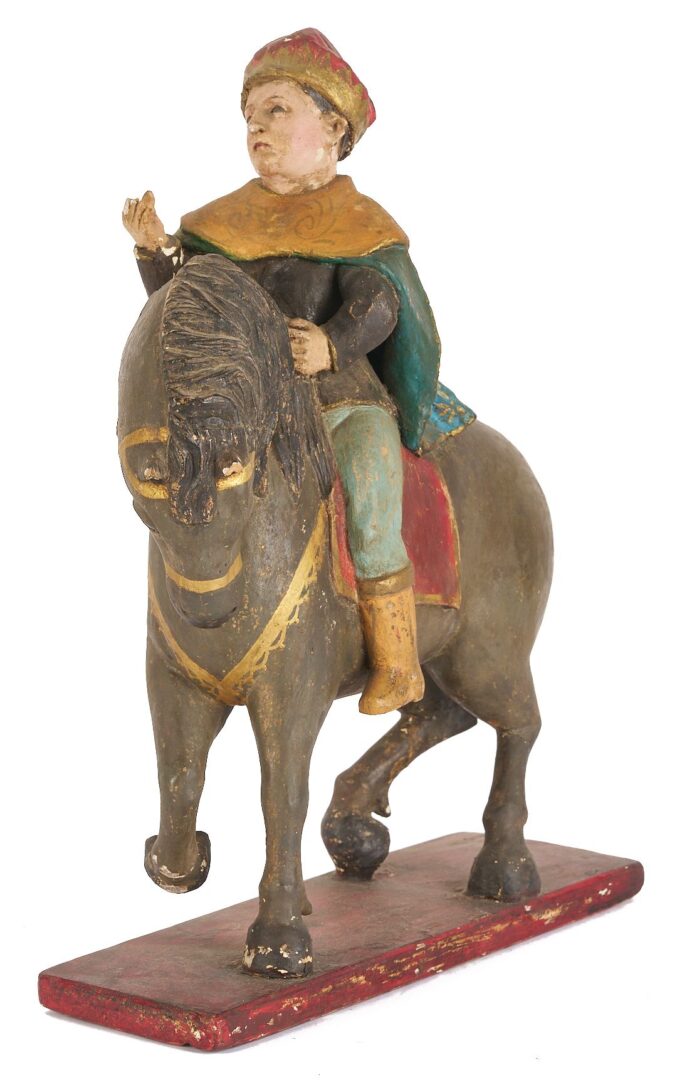Lot 105: 3 Santos Figures, Wise Men on Horseback