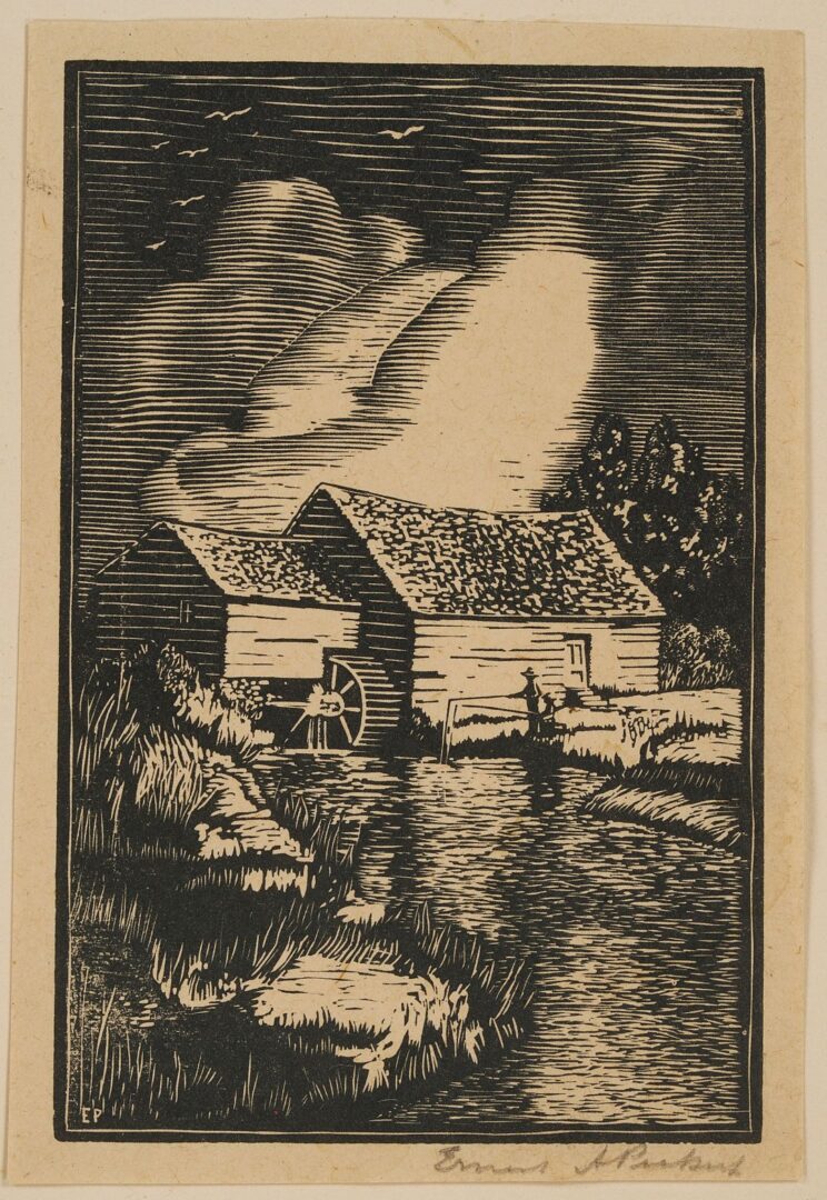 Lot 1061: 5 Ernest Pickup TN Woodblock Prints & Book