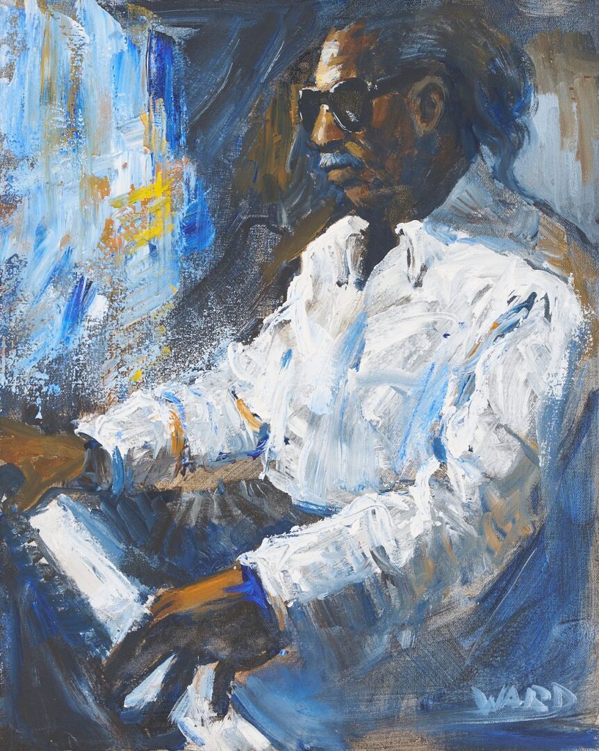Lot 1063: Charlie Ward Painting, New Orleans Jazz Musician
