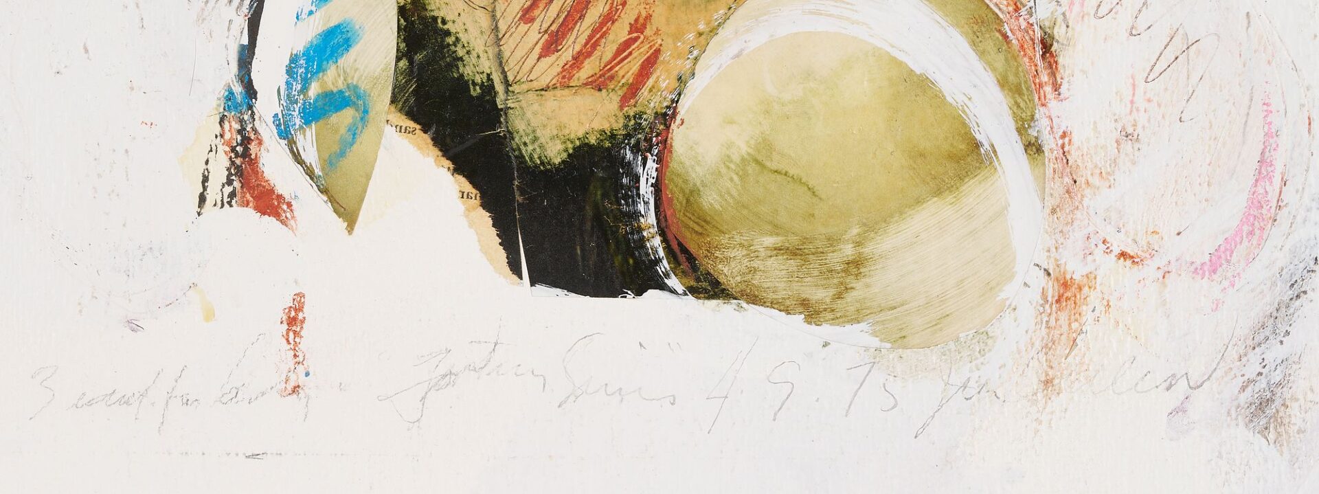Lot 1064: Jere Allen Modernist Mixed Media Collage Portrait