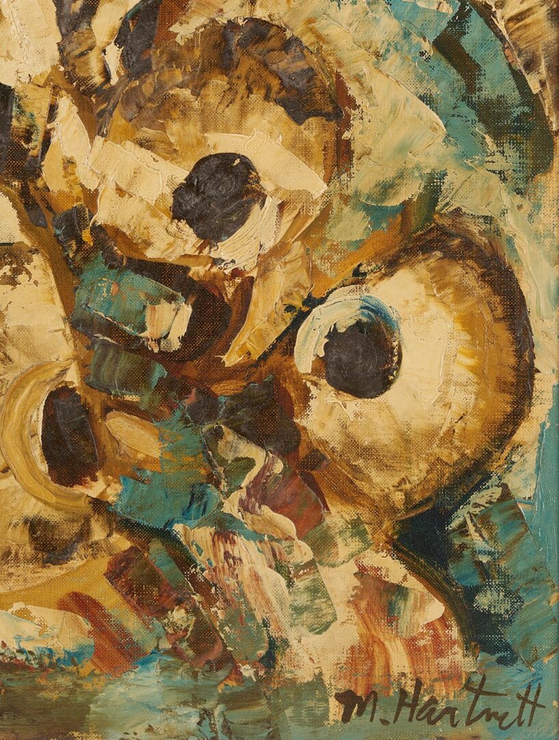 Lot 1065: Maggie Hartnett Exhibited Oil on Board, “Baby Owls”