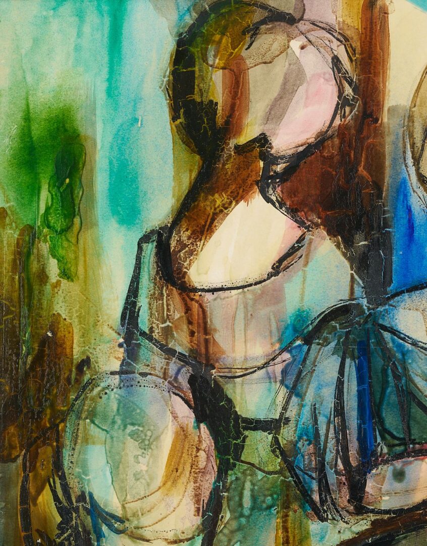 Lot 1066: Ann Cushing Gantz Mid-Century Expressionist Painting