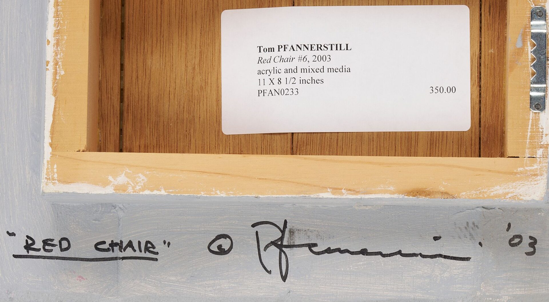 Lot 1069: Tom Pfannerstil Mixed Media, Red Chair
