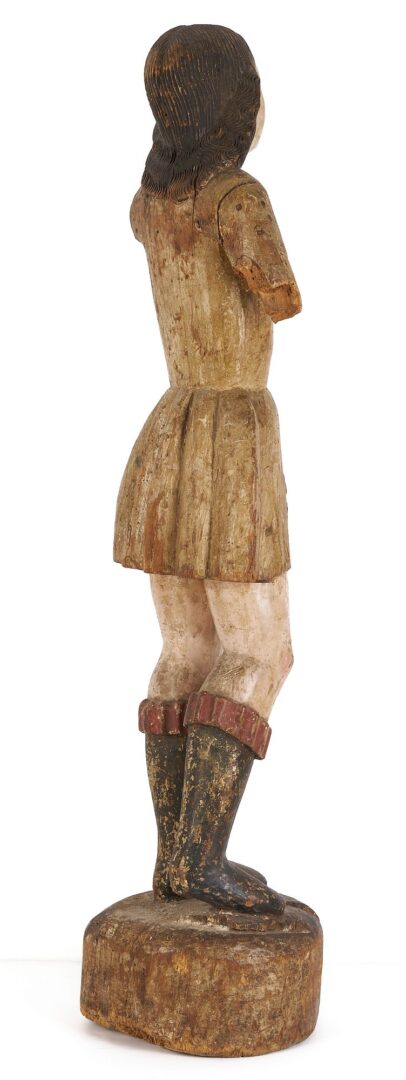 Lot 106: Spanish Colonial Carved St. Michael Figure