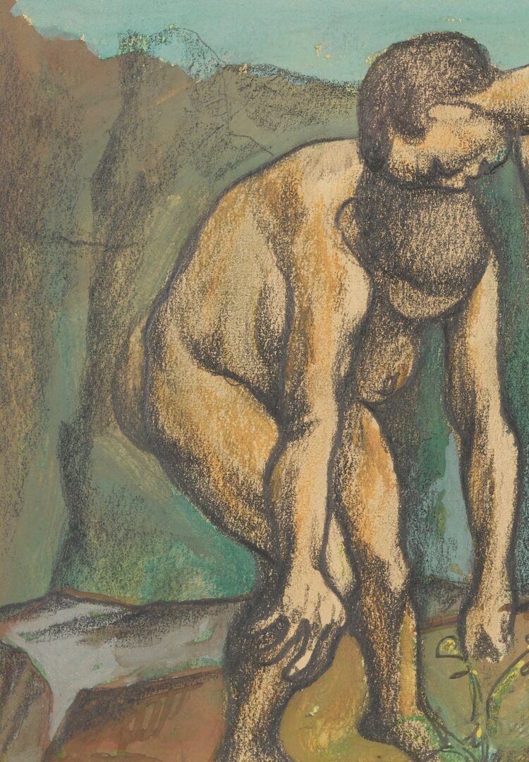 Lot 1070: 2 Small Meyer Wolfe Works on Paper: Swimmers and Nudes