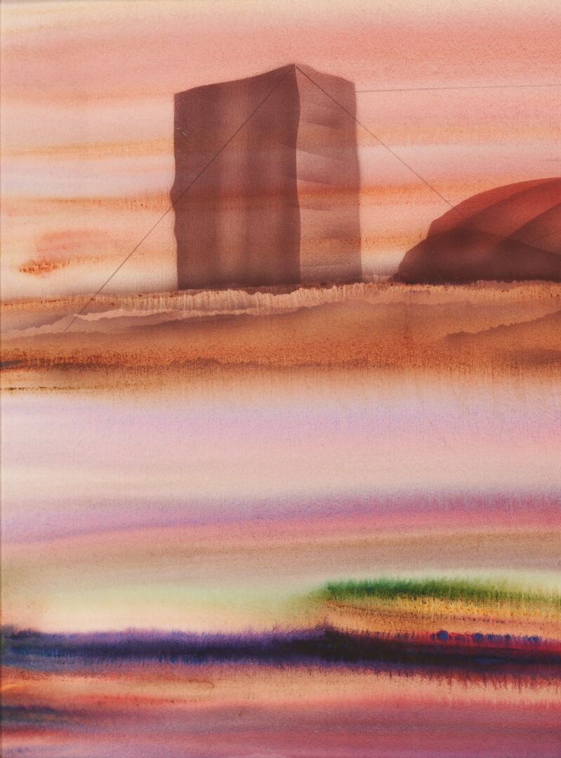 Lot 1074: Pr. Richard Clarke Surrealist W/C Paintings