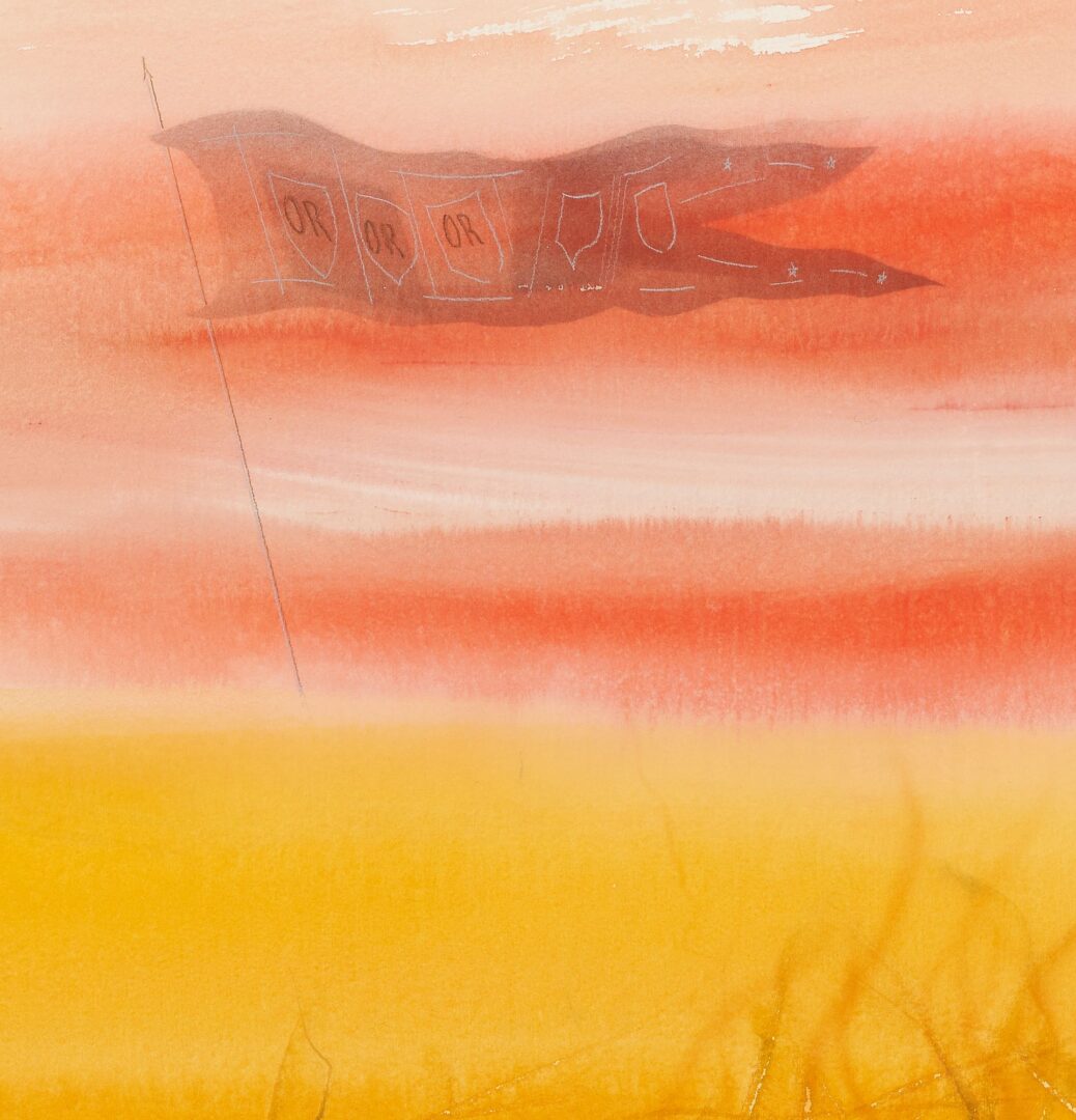Lot 1074: Pr. Richard Clarke Surrealist W/C Paintings