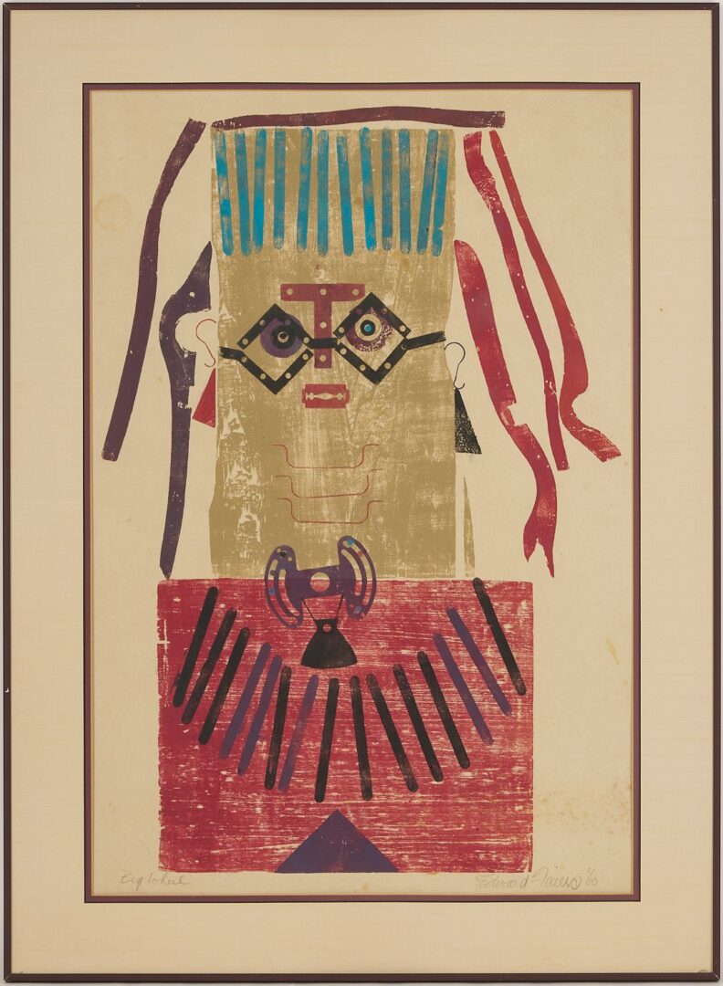 Lot 1077: Ted Faiers Woodcut, Big Wheel