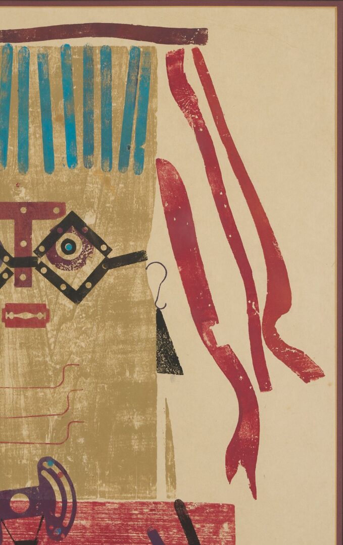 Lot 1077: Ted Faiers Woodcut, Big Wheel