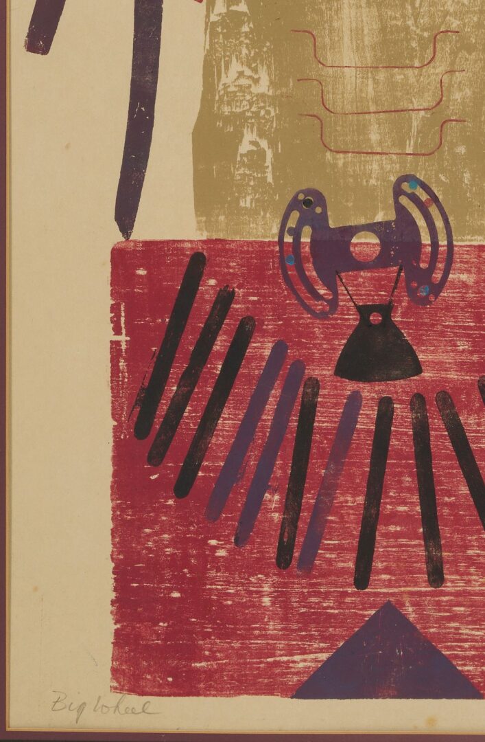 Lot 1077: Ted Faiers Woodcut, Big Wheel