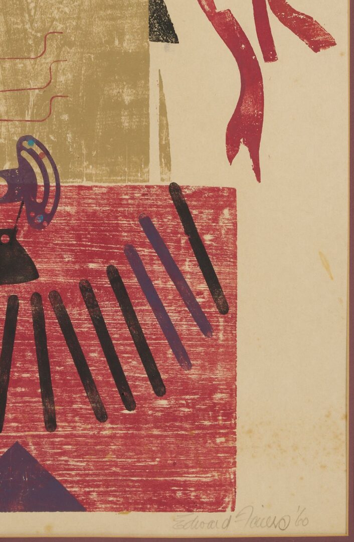 Lot 1077: Ted Faiers Woodcut, Big Wheel