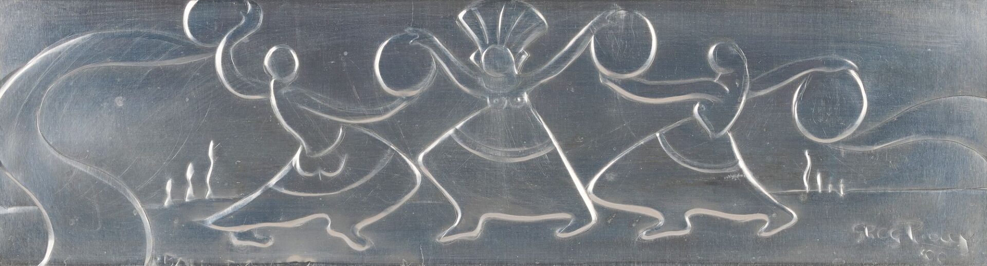 Lot 1079: Greg Ridley Plaque plus Small Olen Bryant Sound Sculpture (2 pcs)