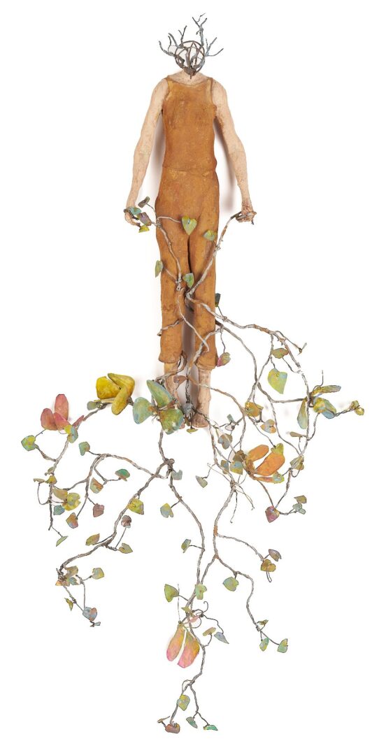 Lot 1081: Johan Hagaman Mixed Media Sculpture, Garden Theme