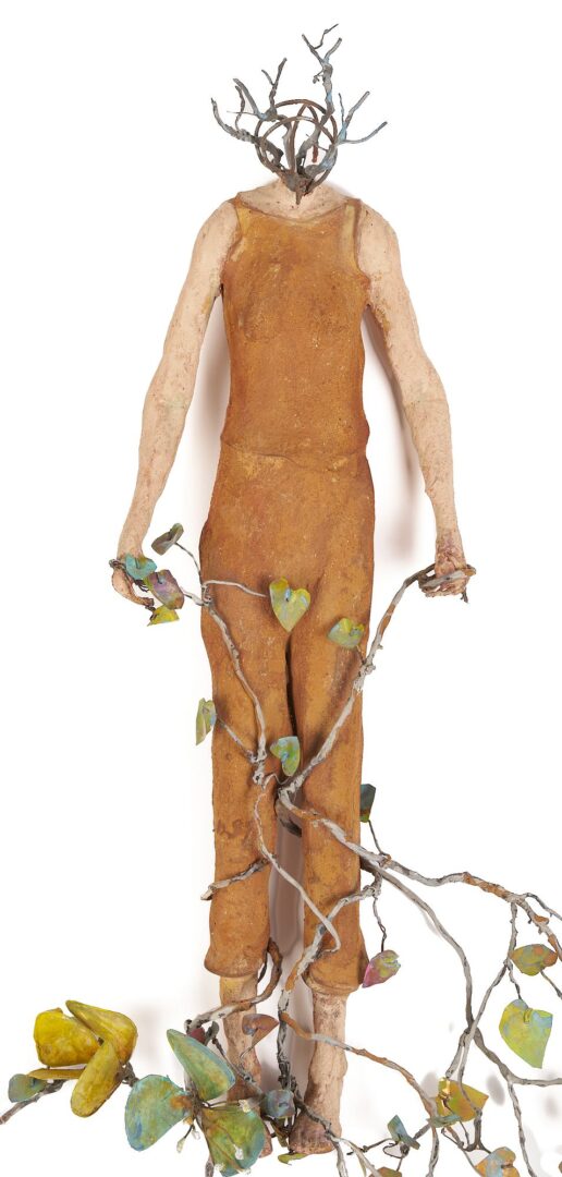 Lot 1081: Johan Hagaman Mixed Media Sculpture, Garden Theme