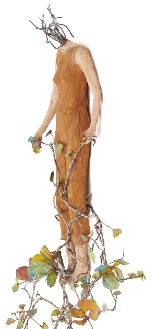 Lot 1081: Johan Hagaman Mixed Media Sculpture, Garden Theme