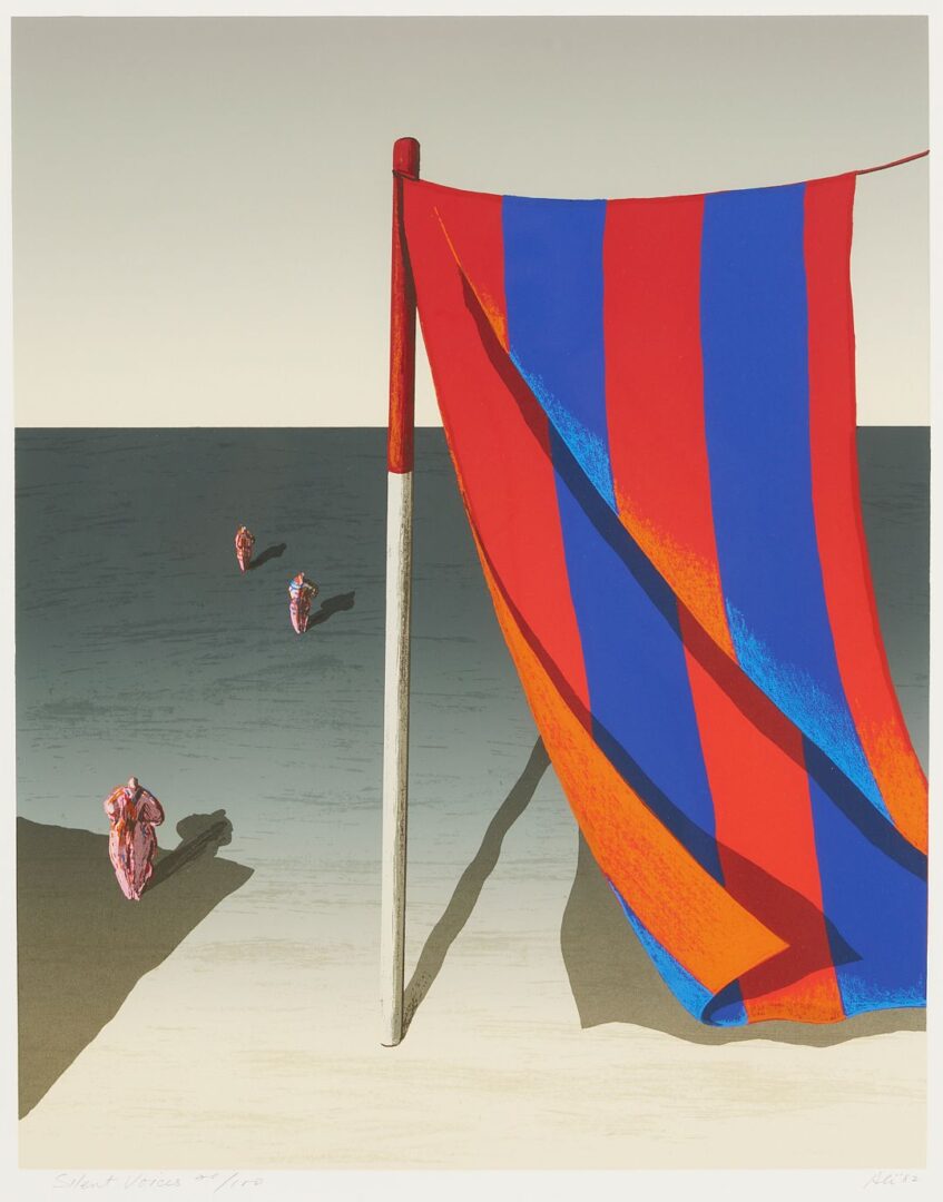 Lot 1087: 3 Ali Cann-Clift Signed Surrealist Circus Serigraphs: Silent Voices, Admit One, & Under Canvas