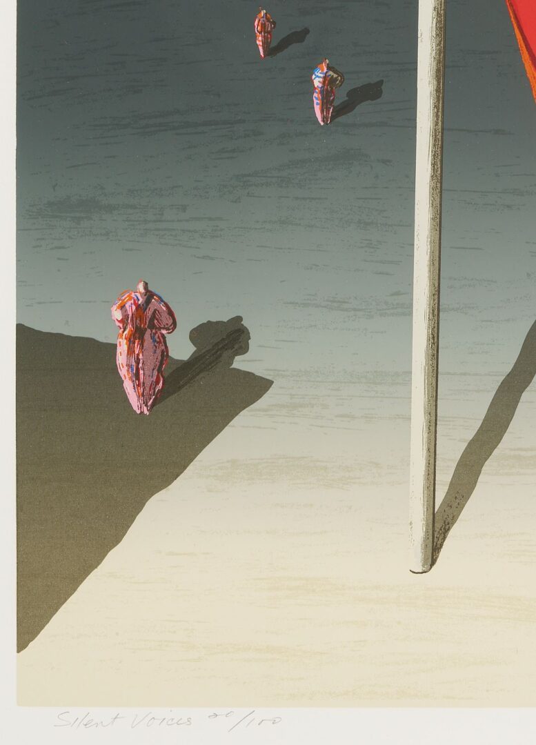 Lot 1087: 3 Ali Cann-Clift Signed Surrealist Circus Serigraphs: Silent Voices, Admit One, & Under Canvas