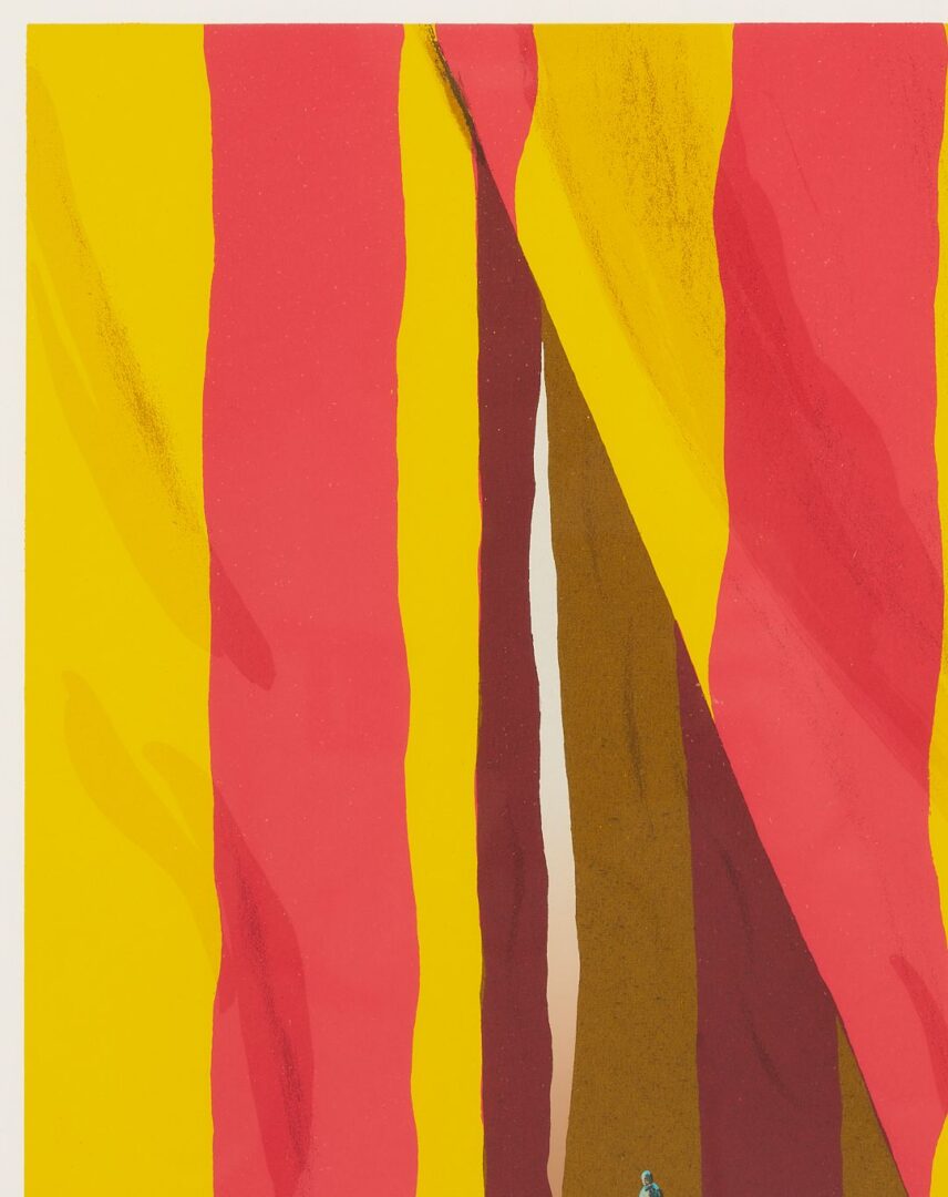 Lot 1087: 3 Ali Cann-Clift Signed Surrealist Circus Serigraphs: Silent Voices, Admit One, & Under Canvas