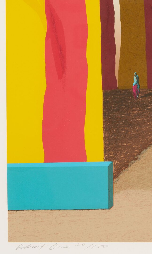 Lot 1087: 3 Ali Cann-Clift Signed Surrealist Circus Serigraphs: Silent Voices, Admit One, & Under Canvas