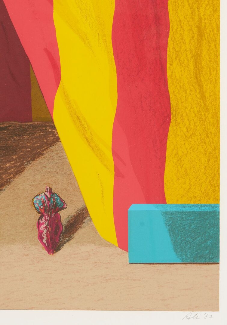 Lot 1087: 3 Ali Cann-Clift Signed Surrealist Circus Serigraphs: Silent Voices, Admit One, & Under Canvas