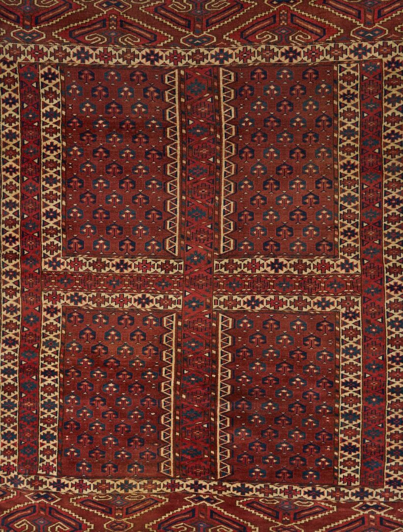 Lot 1092: Antique Yomud or Yomut Turkmen Ensi Rug