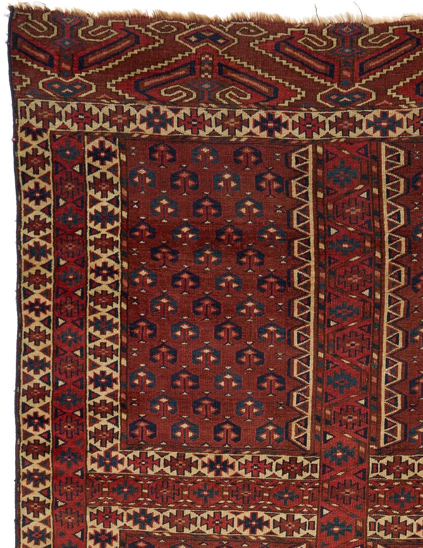 Lot 1092: Antique Yomud or Yomut Turkmen Ensi Rug