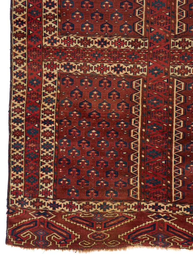 Lot 1092: Antique Yomud or Yomut Turkmen Ensi Rug