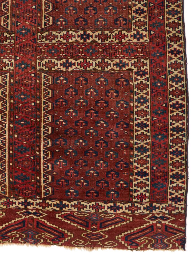 Lot 1092: Antique Yomud or Yomut Turkmen Ensi Rug
