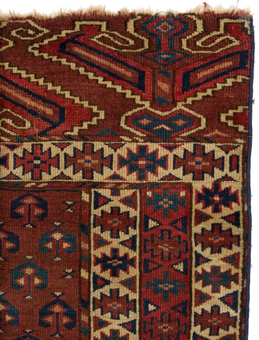 Lot 1092: Antique Yomud or Yomut Turkmen Ensi Rug