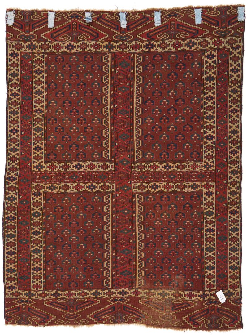 Lot 1092: Antique Yomud or Yomut Turkmen Ensi Rug