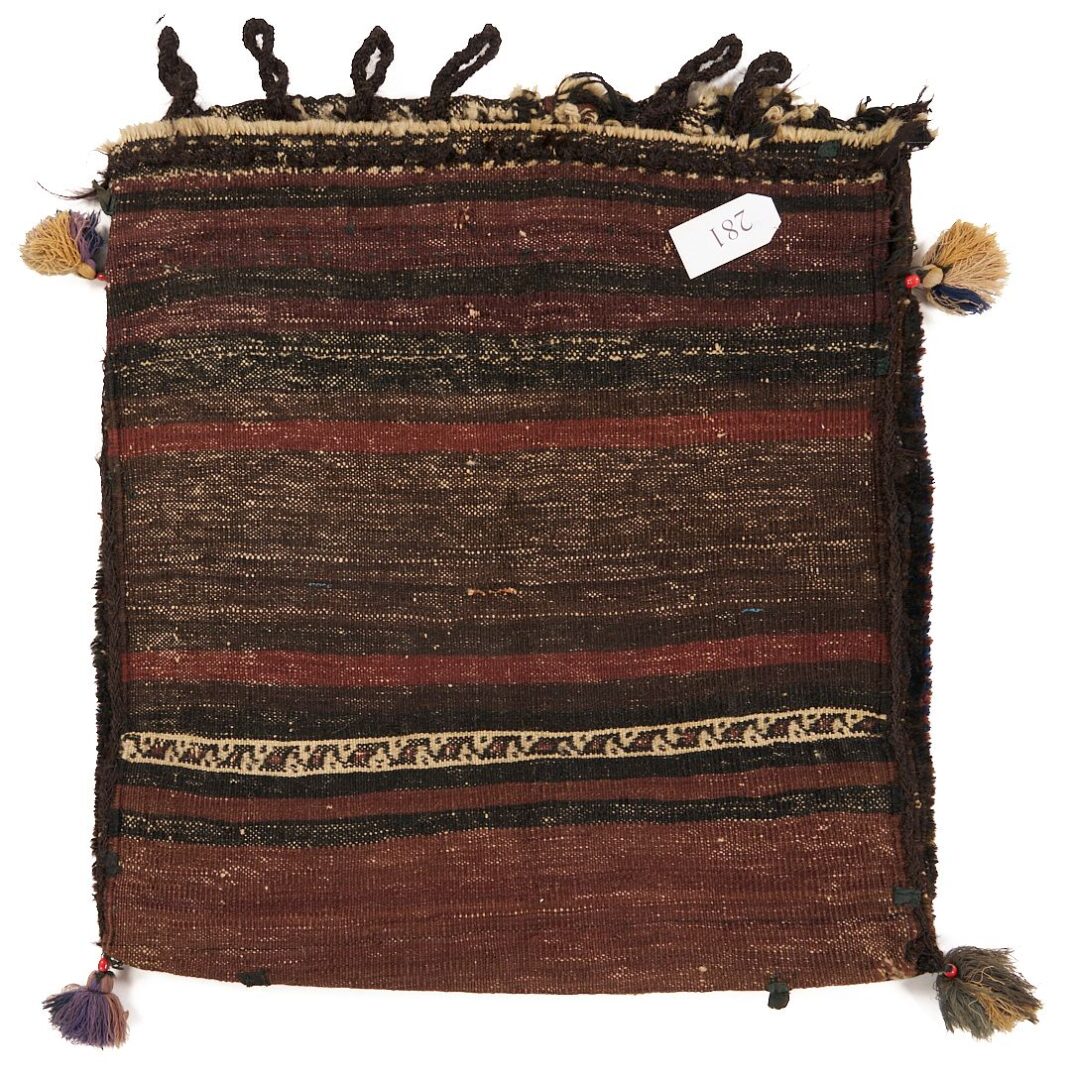 Lot 1093: 3 Antique Afghan Baluch Bags, incl Pair
