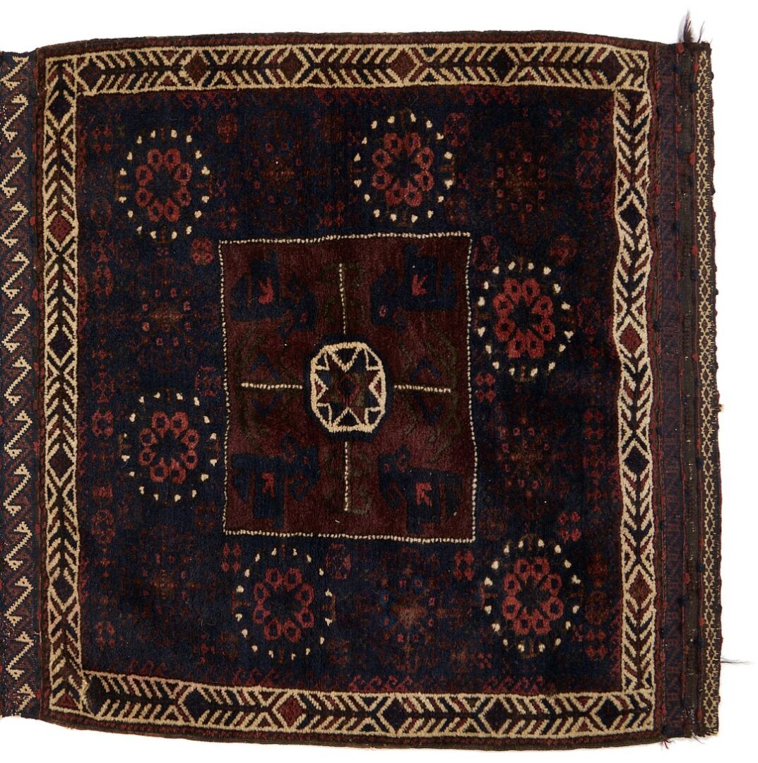 Lot 1093: 3 Antique Afghan Baluch Bags, incl Pair