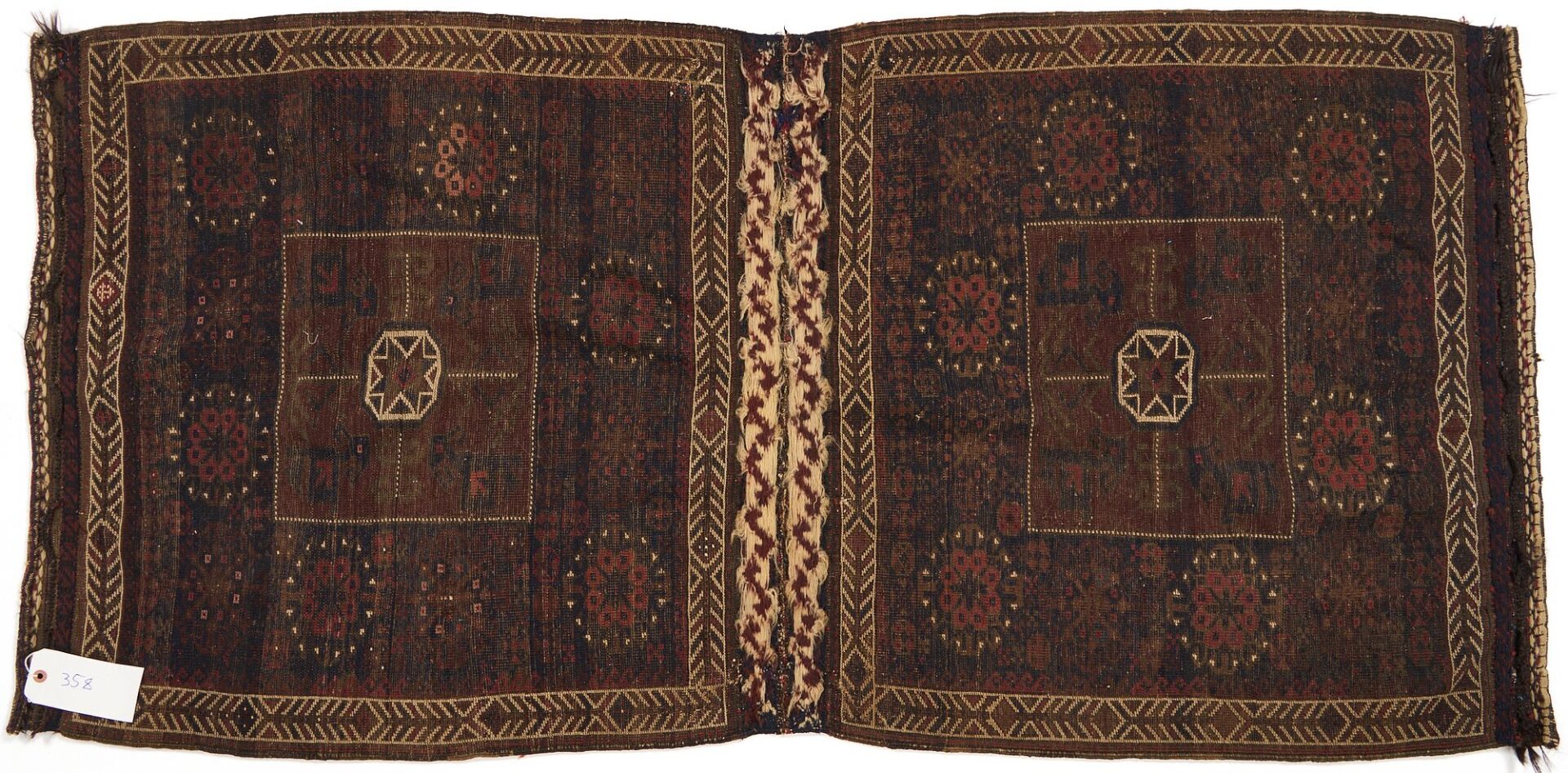 Lot 1093: 3 Antique Afghan Baluch Bags, incl Pair
