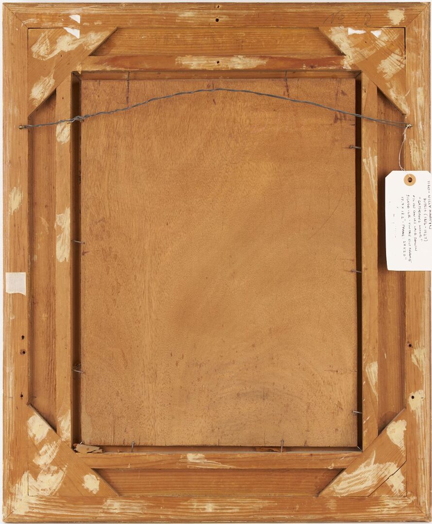 Lot 109: Willy Martens O/C Painting, Gathering Wood