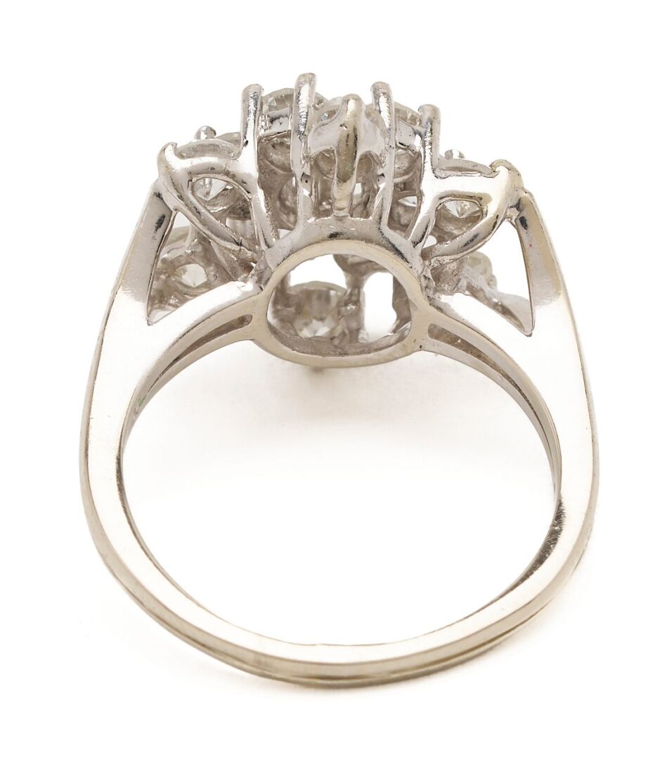 Lot 1104: 14K White Gold & Diamond Ring