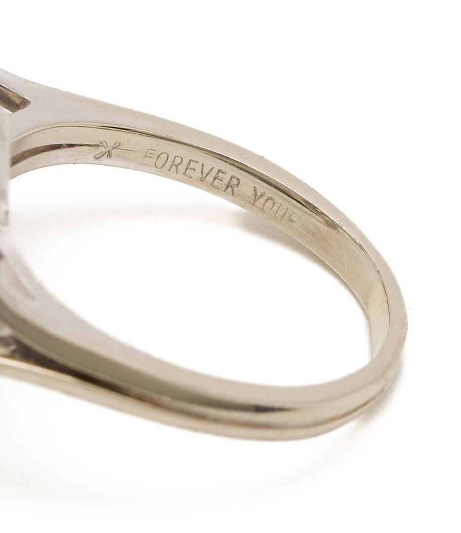 Lot 1104: 14K White Gold & Diamond Ring