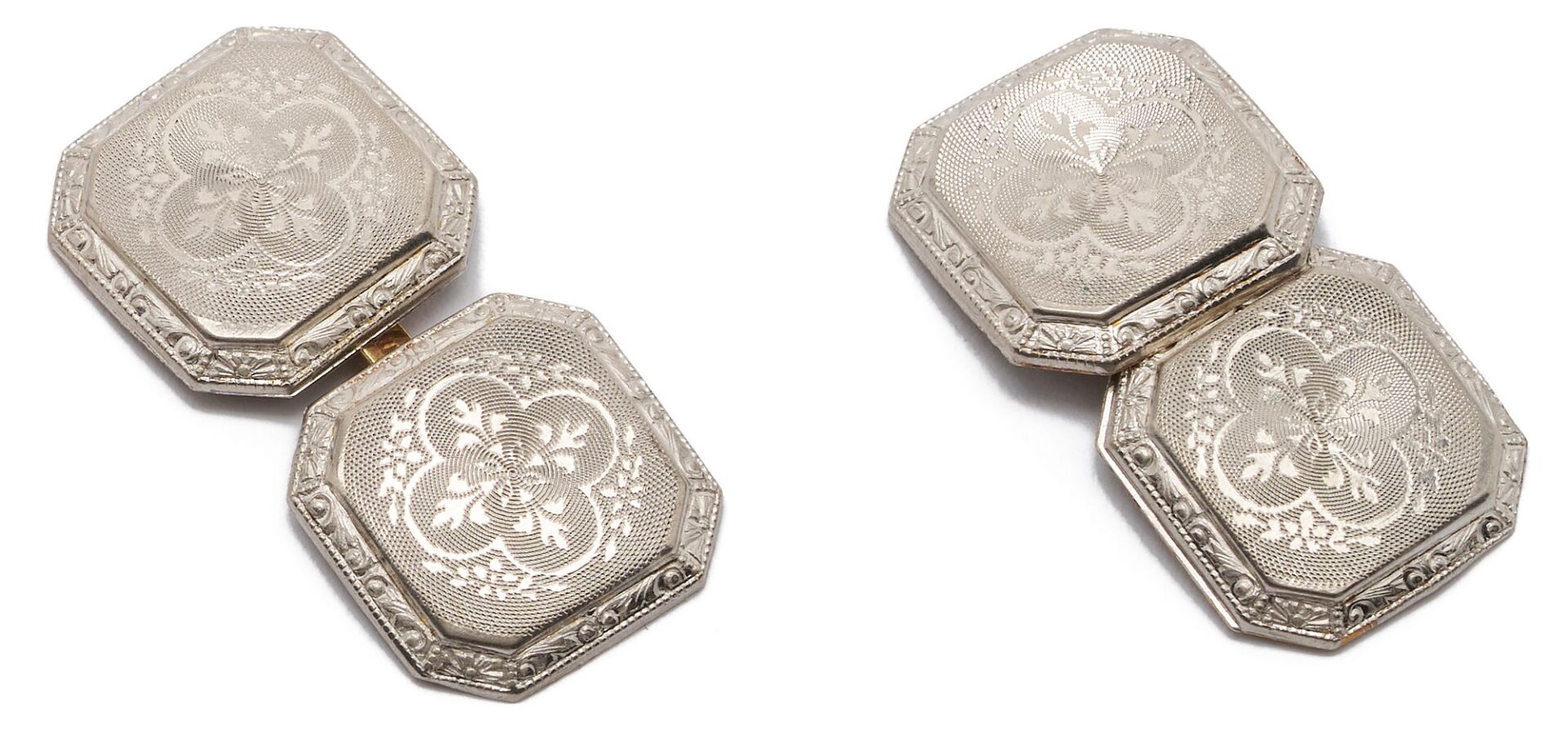 Lot 1106: 3 Pairs of Gold Cufflinks