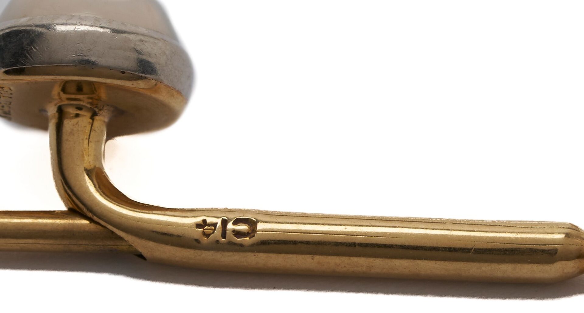 Lot 1107: 14K Gold, Platinum & Moonstone Dress Shirt Buttons