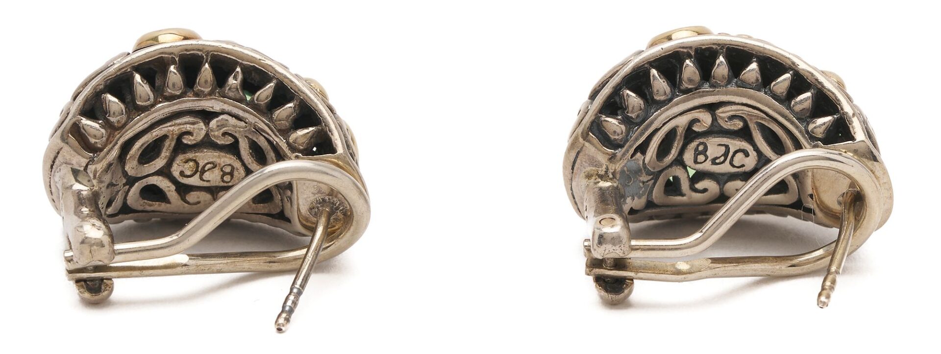 Lot 1109: 2 Pairs of Designer Gold & Silver Earrings