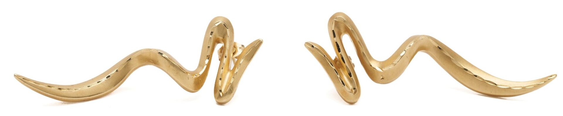 Lot 1109: 2 Pairs of Designer Gold & Silver Earrings