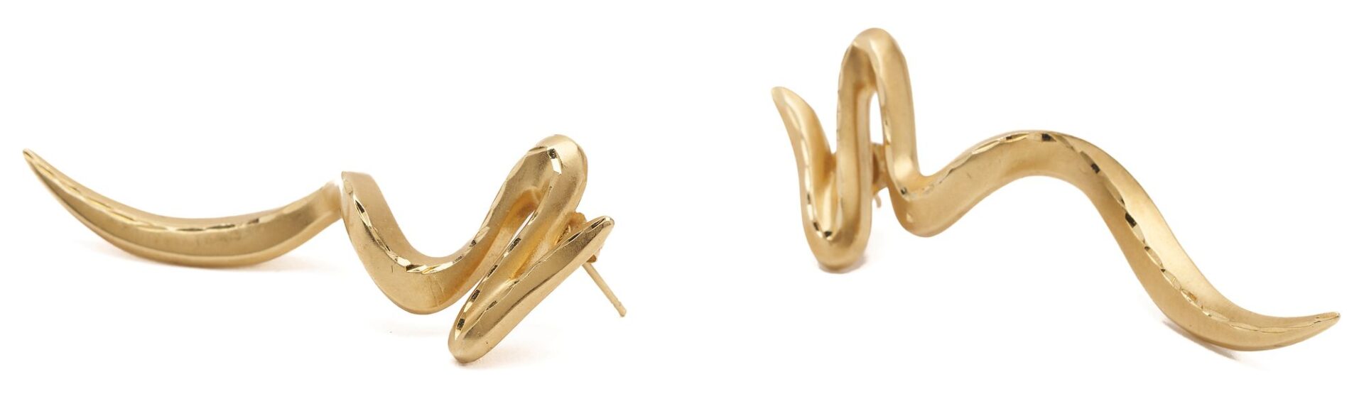 Lot 1109: 2 Pairs of Designer Gold & Silver Earrings